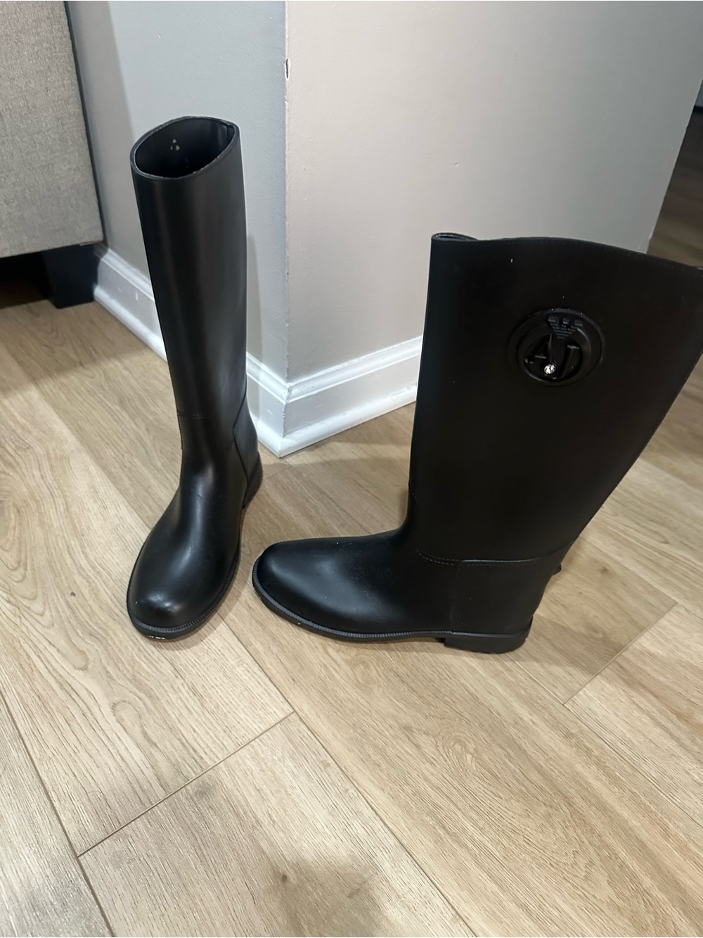 Armani Jeans Women's Black Over-the-Knee Boots - Picture 2 of 2